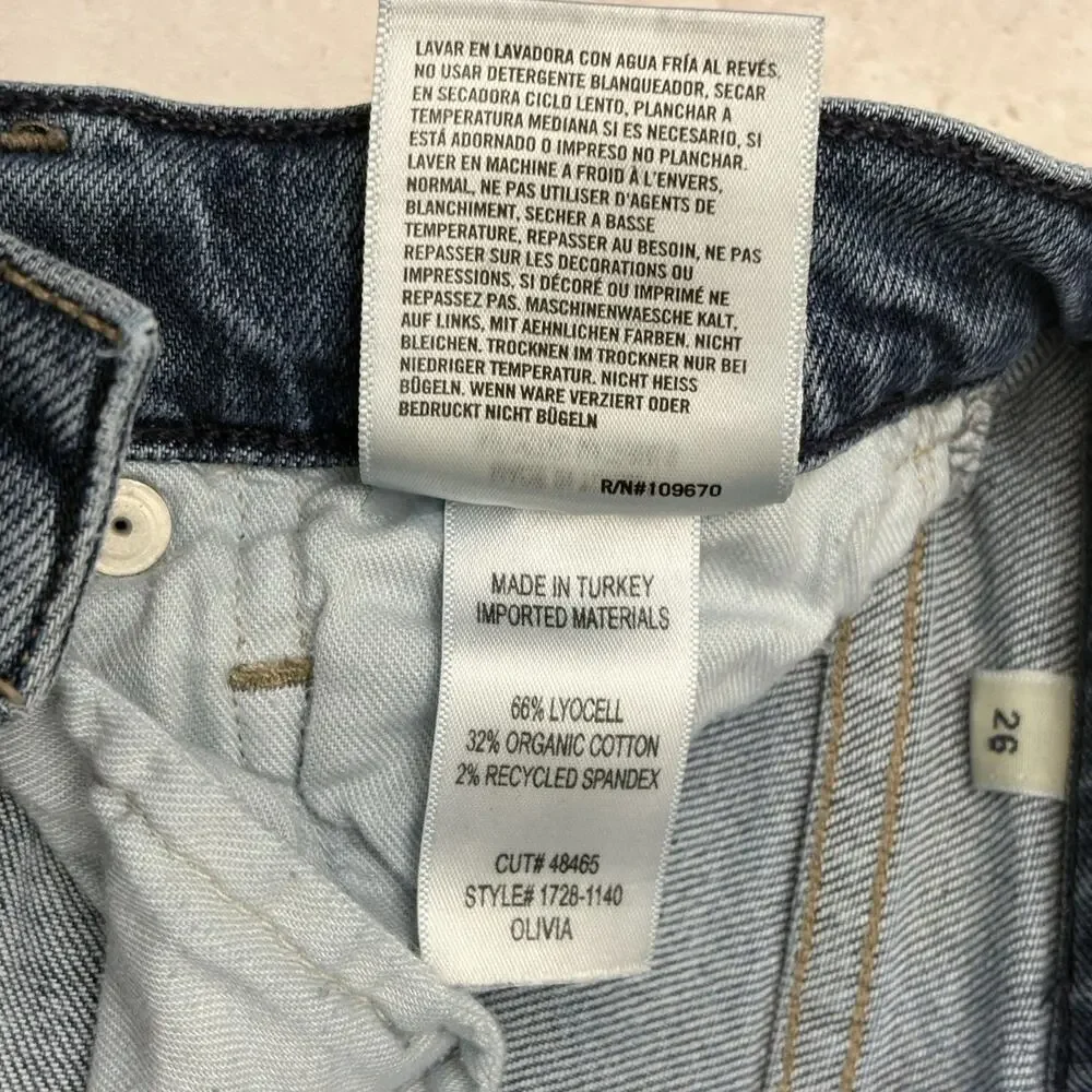 Citizens of Humanity Jeans Olivia Premium Vintage High Rise Slim Distressed 26